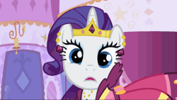 Size: 480x270 | Tagged: safe, derpibooru import, screencap, rarity, pony, unicorn, suited for success, animated, clothes, dress, eye twitch, female, gala dress, gif, mare, reaction image, twitch