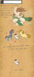 Size: 1024x2292 | Tagged: safe, artist:pashapup, derpibooru import, pipsqueak, oc, earth pony, pony, ask pipsqueak the pirate, ask, clothes, colt, comic, family, female, male, mare, sad, scarf, stallion