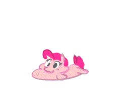 Size: 550x400 | Tagged: safe, artist:briskby, derpibooru import, pinkie pie, earth pony, pony, animated, boing, bouncing, chubby, female, gif, mare, no pupils, simple background, solo, white background