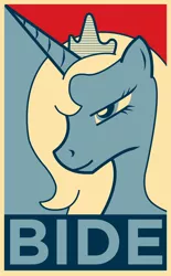 Size: 1120x1805 | Tagged: dead source, safe, artist:equestria-election, derpibooru import, ponibooru import, princess luna, alicorn, pony, bide, bust, female, hope poster, horn, jewelry, mare, portrait, poster, propaganda, regalia, s1 luna, shepard fairey, solo, tiara