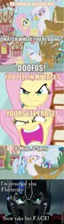 Size: 277x960 | Tagged: safe, derpibooru import, edit, edited screencap, screencap, fluttershy, gilda, gryphon, pegasus, pony, griffon the brush off, female, flutterrage, give me your face, mare, optimus prime, roflbot, screencap comic, transformers, transformers prime, you're going to love me