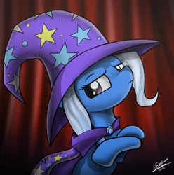 Size: 1080x1088 | Tagged: safe, artist:dori-to, derpibooru import, trixie, pony, unicorn, crossed legs, disapproval, female, mare, rearing, solo