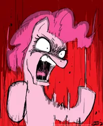 Size: 750x917 | Tagged: safe, artist:johnjoseco, derpibooru import, pinkie pie, earth pony, pony, angry, female, mare, photoshop, pinkie promise, rage, solo