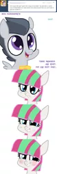 Size: 640x1931 | Tagged: safe, derpibooru import, blossomforth, rumble, pegasus, pony, ask, ask-little-rumble, blossomforth is best pony, blushing, chocolates, colt, comic, female, male, mare, simple background, white background