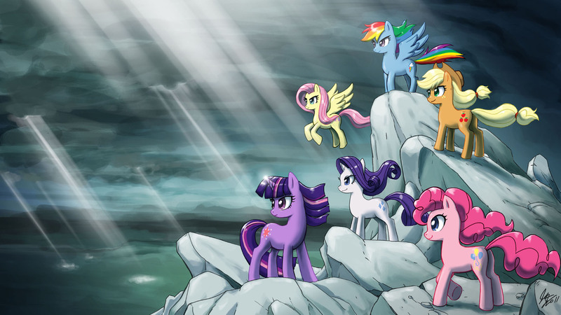 Size: 1800x1013 | Tagged: safe, artist:johnjoseco, derpibooru import, applejack, fluttershy, pinkie pie, rainbow dash, rarity, twilight sparkle, earth pony, pegasus, pony, unicorn, badass, cloud, cloudy, crepuscular rays, dramatic pose, epic, female, flutterbadass, fulfilled cutie mark, mane six, mare, ocean, photoshop, pose as a team 'cause shit just got real, rock, unicorn twilight