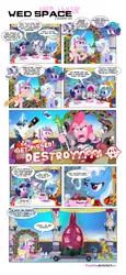 Size: 1100x2392 | Tagged: safe, artist:pixelkitties, derpibooru import, cloudchaser, gummy, pinkie pie, princess cadance, shining armor, trixie, twilight sparkle, twilight velvet, alicorn, earth pony, pegasus, pony, unicorn, alcohol, anarchy, cake, clothes, comic, crying, dead space, dress, female, food, hat, lesbian, male, mare, marker (dead space), marriage, ocular gushers, pabst blue ribbon, present, punk, punkie pie, royal guard, sex pistols, shipping, stallion, twixie, umbrella hat, wedding, wedding dress, whiskey