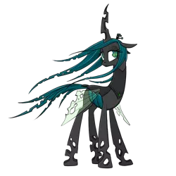 Size: 1000x1000 | Tagged: safe, artist:averagedraw, derpibooru import, queen chrysalis, changeling, changeling queen, armor, female, floppy ears, image, lidded eyes, png, sad, simple background, solo, transparent background, windswept mane