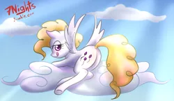 Size: 742x431 | Tagged: suggestive, artist:7nights, derpibooru import, surprise, pegasus, pony, cloud, cloudy, female, g1, g1 to g4, generation leap, licking, licking lips, looking back, mare, plot, solo, solo female, spread wings, tongue out, wings
