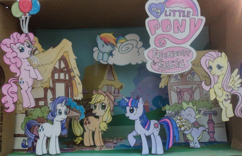 Size: 1632x1056 | Tagged: safe, artist:mariwii, derpibooru import, applejack, fluttershy, pinkie pie, rainbow dash, rarity, spike, twilight sparkle, dragon, earth pony, pegasus, pony, unicorn, balloon, cloud, female, male, mane seven, mare, papercraft, photo