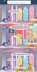 Size: 850x1650 | Tagged: suggestive, derpibooru import, applejack, princess sparkle, twilight sparkle, earth pony, pony, unicorn, ask terry, confederate, duo, duo female, female, mare, pie, stereotype