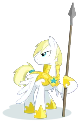 Size: 2000x2900 | Tagged: safe, artist:equestria-prevails, derpibooru import, oc, oc:cloud skipper, unofficial characters only, pegasus, pony, armor, frown, guard, high res, male, simple background, soldier, solo, spear, spread wings, stallion, stern, transparent background, vector, weapon, wings down