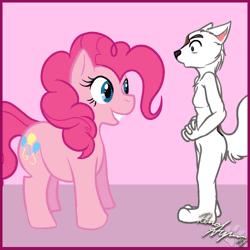 Size: 500x500 | Tagged: safe, artist:renaayama, derpibooru import, pinkie pie, earth pony, pony, animated, eaten alive, eyes closed, female, femdom, fetish, frame by frame, furry, gif, implied death, instant digestion, licking, licking lips, mare, oral vore, pinkie pred, pinkiedom, tongue out, vore
