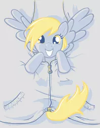 Size: 4500x5700 | Tagged: safe, artist:kcday, derpibooru import, derpy hooves, pegasus, pony, absurd resolution, female, grin, looking at you, mare, smiling, solo, spread wings, t shirt design, wings