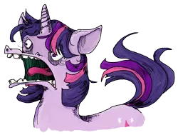 Size: 1047x793 | Tagged: safe, artist:hayhedgehoghay, derpibooru import, twilight sparkle, pony, unicorn, female, mare, open mouth, shocked, simple background, solo, transparent background