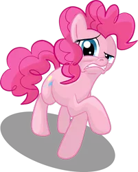 Size: 804x1000 | Tagged: safe, artist:secoh2000, derpibooru import, pinkie pie, earth pony, pony, disgusted, do not want, female, frown, mare, raised hoof, reaction image, simple background, solo, squint, transparent background