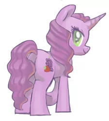 Size: 720x800 | Tagged: safe, artist:needsmoarg4, derpibooru import, berry punch, berryshine, pony, unicorn, female, g4, mare, race swap, simple background, smiling, solo, white background