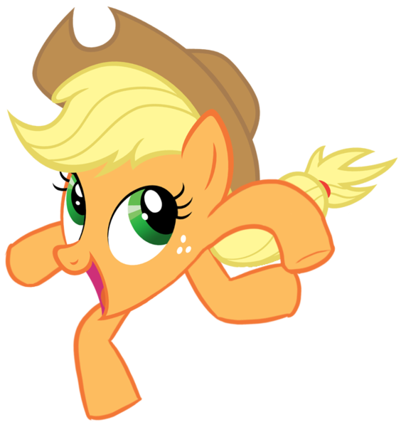 Size: 653x695 | Tagged: applejack, crabjack, crab pony, derpibooru import, female, running, safe, simple background, smiling, solo, spiderjack, transparent background