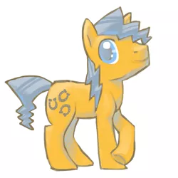 Size: 800x800 | Tagged: safe, artist:needsmoarg4, derpibooru import, chance-a-lot, creme brulee, earth pony, pony, colored pupils, g4, looking at you, male, smiling, solo, stallion