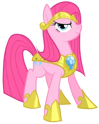 Size: 3995x5000 | Tagged: safe, artist:equestria-prevails, artist:jennieoo, derpibooru import, pinkie pie, earth pony, pony, alternate hairstyle, armor, element of laughter, female, headband, looking at you, mare, simple background, smiling, solo, transparent background, vector