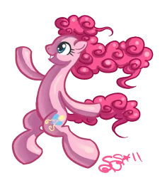 Size: 397x439 | Tagged: safe, artist:alipes, derpibooru import, pinkie pie, earth pony, pony, female, happy, mare, simple background, solo, transparent background
