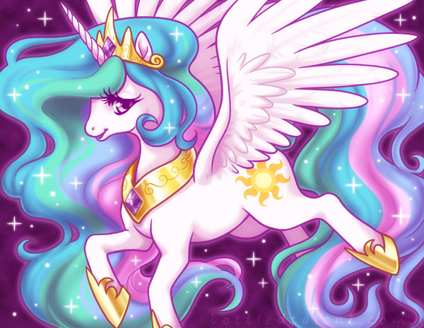 Size: 600x464 | Tagged: safe, artist:celesse, derpibooru import, princess celestia, alicorn, pony, female, flying, mare, solo