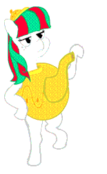 Size: 310x500 | Tagged: safe, artist:tooneyd, derpibooru import, blossomforth, pegasus, pony, animated, bipedal, dancing, female, gif, i'm a little teapot, mare, simple background, solo, teapot, white background