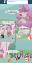 Size: 850x1650 | Tagged: safe, derpibooru import, apple bloom, scootaloo, spike, sweetie belle, dragon, earth pony, pegasus, pony, unicorn, ask terry, cutie mark crusaders, female, filly, male, spikelets, sweetie real, team marky getters, terry, weapon