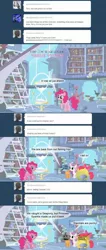 Size: 850x2004 | Tagged: safe, derpibooru import, apple bloom, pinkie pie, scootaloo, sweetie belle, dolphin, earth pony, monkey, pony, unicorn, ask terry, cutie mark crusaders, female, filly, fluffy, hallucination, mare, pokémon, team marky getters, terry