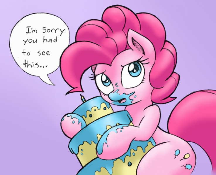 Size: 915x745 | Tagged: suggestive, artist:joey darkmeat, derpibooru import, pinkie pie, earth pony, pony, cake, caught, female, food, foodplay, mare, solo, solo female