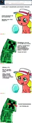 Size: 432x1638 | Tagged: safe, artist:claireannecarr, derpibooru import, earth pony, pony, ask maplejack, ask, blushing, cowboys and equestrians, creeper, crossover, diamond, female, mad (tv series), mad magazine, maplejack, mare, minecraft, tumblr
