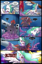 Size: 893x1363 | Tagged: safe, artist:madmax, derpibooru import, princess celestia, smooze, alicorn, pony, battle for equestria, comic, exodia, female, g1, mare, princess