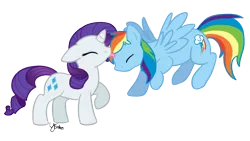 Size: 929x524 | Tagged: safe, artist:selective-yellow, derpibooru import, rainbow dash, rarity, pegasus, pony, unicorn, eyes closed, female, lesbian, licking, mare, raridash, shipping, simple background, transparent background