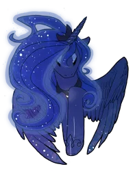 Size: 500x635 | Tagged: source needed, safe, artist:d-oublehelix, derpibooru import, princess luna, alicorn, pony, bust, eyes closed, female, mare, portrait, simple background, solo, transparent background