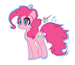 Size: 661x578 | Tagged: dead source, safe, artist:strobo-pop, derpibooru import, pinkie pie, earth pony, pony, female, mare, simple background, solo