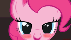 Size: 640x360 | Tagged: suggestive, artist:tiarawhy, derpibooru import, pinkie pie, earth pony, pony, ahegao, animated, blushing, female, gif, implied sex, lip bite, mare, show accurate, show accurate porn, solo, solo female