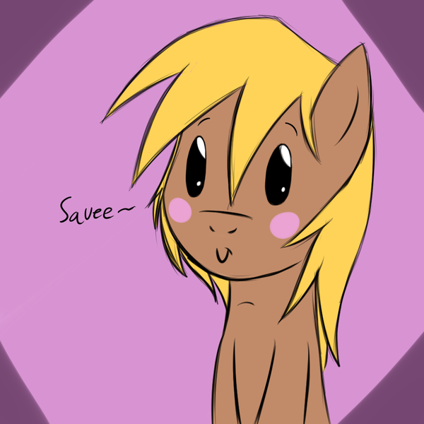 Size: 900x900 | Tagged: safe, artist:microgrid, derpibooru import, oc, oc:honey dip, unofficial characters only, pegasus, pony, blushing, female, mare, smiling, solo, squee