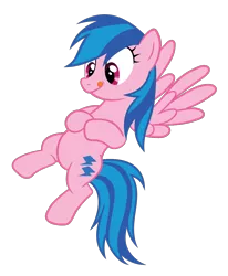 Size: 1000x1215 | Tagged: artist needed, safe, derpibooru import, firefly, pegasus, pony, female, g1, g1 to g4, generation leap, mare, simple background, smiling, solo, tongue out, transparent background, vector