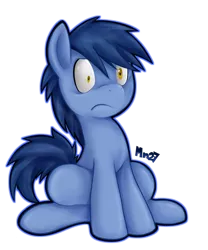 Size: 900x1082 | Tagged: dead source, safe, artist:mn27, derpibooru import, blues, noteworthy, earth pony, pony, male, simple background, sitting, solo, stallion, surprised, transparent background