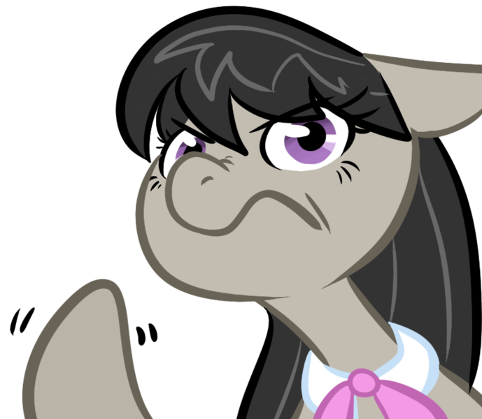 Size: 781x680 | Tagged: safe, artist:briskby, derpibooru import, octavia melody, earth pony, pony, angry, female, floppy ears, mare, reaction image, simple background, solo, transparent background