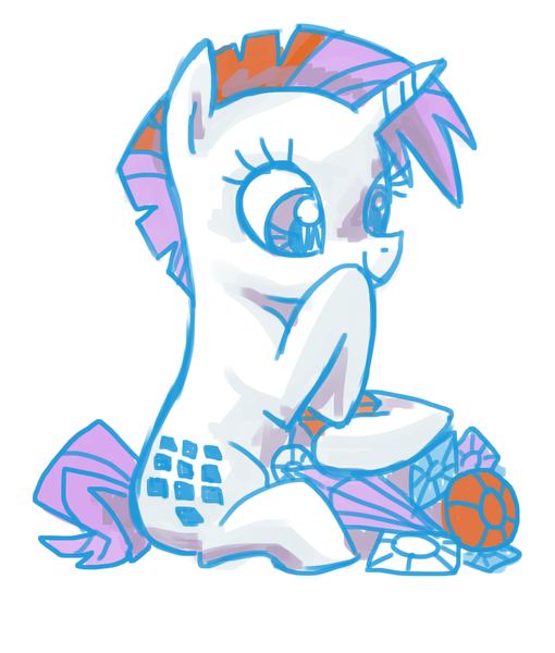 Size: 888x1044 | Tagged: safe, artist:needsmoarg4, derpibooru import, sparkler (g1), pony, unicorn, female, g1, g1 to g4, gem, generation leap, mare, simple background, sitting, smiling, solo, white background