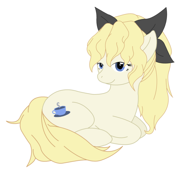 Size: 2000x1837 | Tagged: safe, artist:kamartenn, derpibooru import, ponified, earth pony, pony, blind, female, katawa shoujo, lilly satou, mare, prone, simple background, solo, transparent background