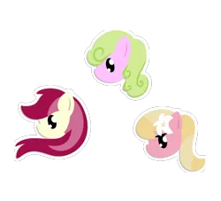 Size: 1044x950 | Tagged: safe, artist:why485, derpibooru import, daisy, flower wishes, lily, lily valley, roseluck, earth pony, pony, female, flower trio, head, mare, photoshop, simple background, transparent background