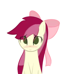 Size: 650x749 | Tagged: safe, artist:why485, derpibooru import, roseluck, earth pony, pony, blushing, bow, bust, female, hair bow, looking at you, mare, no pupils, photoshop, simple background, solo, transparent background