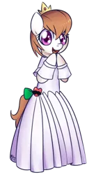 Size: 598x1084 | Tagged: safe, artist:solar-slash, derpibooru import, oc, oc:raipony, unofficial characters only, earth pony, semi-anthro, clothes, dress, female, simple background, smiling, solo, transparent background, wedding dress