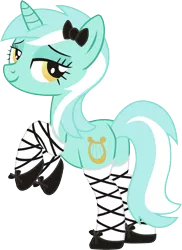 Size: 2295x3152 | Tagged: safe, artist:leopurofriki, derpibooru import, lyra heartstrings, pony, unicorn, bedroom eyes, clothes, female, high res, looking back, mare, rearing, shoes, simple background, smiling, socks, solo, transparent background