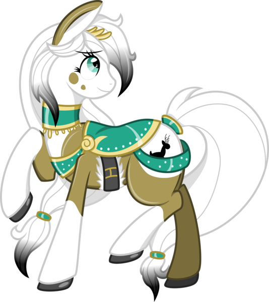 Size: 3594x4037 | Tagged: safe, artist:catnipfairy, derpibooru import, oc, oc:artemis, unofficial characters only, earth pony, pony, female, looking back, mare, simple background, socks (coat marking), solo, tail wrap, transparent background, vector