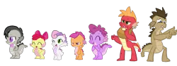 Size: 3425x1289 | Tagged: apple bloom, artist:fluttershy123, artist:itsaaudraw, berry punch, berryshine, big macintosh, bowtie, cutie mark crusaders, derpibooru import, doctor whooves, dragon, dragon bloom, dragoness, dragonified, female, male, octavia melody, safe, scootadragon, scootaloo, simple background, species swap, sweetie belle, sweetie dragon, teenaged dragon, time turner, transparent background