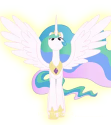 Size: 1190x1343 | Tagged: dead source, safe, artist:miketheuser, derpibooru import, princess celestia, alicorn, pony, female, mare, photoshop, serious face, simple background, solo, transparent background