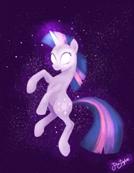 Size: 789x1013 | Tagged: safe, artist:pony-by-firelight, derpibooru import, twilight sparkle, pony, unicorn, female, floating, glowing eyes, mare, solo, stars