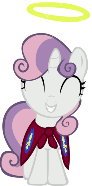 Size: 1877x3787 | Tagged: safe, artist:gurugrendo, derpibooru import, sweetie belle, pony, unicorn, stare master, 200, cape, clothes, cmc cape, cute, diasweetes, dubs, female, filly, get, halo, happy, photoshop, simple background, solo, transparent background